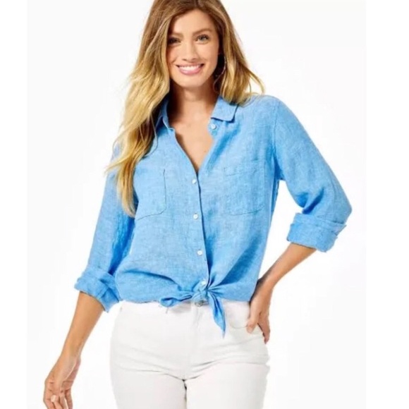 J. Crew Tops - J Crew Turquoise Button Down Blouse